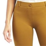 Betabrand  Straight-Leg Classic Dress Pant Yoga Pant Toffee Polka Dot Size Medium Photo 6