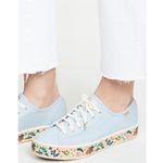 Keds Anthropologie Rifle Paper Co Rosalie Blue Embroidered Floral Sneakers 8.5 Photo 1