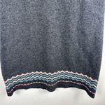 Sundance XS Lapland Nordic Fair Isle Lambswool Sweater Dress Embroidered Gray Photo 7