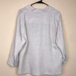 Van Heusen  Women’s Linen Blend Mother of Pearl Button-Up Roll Tab Sleeve Blouse Photo 6