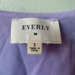 Everly  Floral Print Romper Womens Size Small Purple V‎ Neck Long Sleeve Photo 2