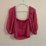 Amanda Uprichard  Fuchsia Geometric Blouse Photo 7