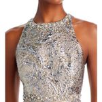 Alice + Olivia Alice Olivia Silver Gold Beaded Embellished Cocktail Mini Dress Size 4 Photo 3