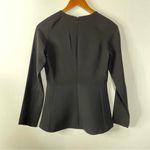 ZARA Structured Black Long Sleeve Blouse Size Xsmall Photo 1