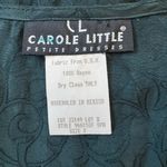 Vintage ‘90s Carole Little Dark Green Collared Scoop Neck Long Sleeve Midi Dress Size XXS Photo 6