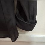 H & M | Dark Brown Sheer Long Sleeve Dressy Button Up Blouse | Size 4 Photo 4