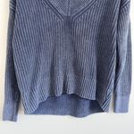 Aerie  Blue Knit V Neck Oversized Relaxed Sweater Size XS Photo 4