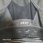 DKNY  Charcoal Sports Bra with Striped Band Photo 2