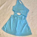 SheIn NWOT One-Shoulder Light Blue Romper Dress with Cutout size Small Photo 3