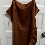 Eloquii  orange satin rouged dress size 22 NWT Photo 1