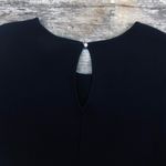 Eliza J Black Bell Sleeve Top Keyhole Shirt Photo 4