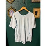 Free People Hot Shot Tee Romper Sz Small Baby Blue Photo 2