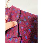 Diane Von Furstenberg  Red Printed Wool Blend Blazer Coat Size 6 Photo 8