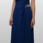 Alex Evenings Alex Evening Bead Waist‎ One Shoulder Chiffon Gown Photo 0