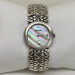 Chico's Chico’s silver tone women watch 26mm round case mop dial quartz size 7” running Photo 0