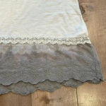 LOGO By Lori Goldstein 4/$25 LOGO Lori Goldstein Lace Crochet Tank Cream/Gray Sz XS Photo 2