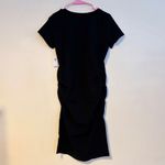 Old Navy  Maternity Crew Short Sleeve Bodycon Dress Black Womens Size Medium NWT Photo 3