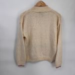 Vintage Rafferty Knitted by Hand Granny Sweater Womens L Cream Pink Romantic Size L Photo 5