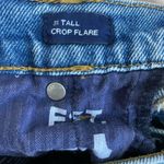 Gap  Denim Light Wash Distressed Crop Flare Jeans Womens Size 31 Tall Photo 7