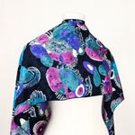 Vintage Abstract Printed Rectangular Fashion Scarf | Size 60” x 17” Purple Photo 2
