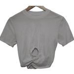 Abercrombie & Fitch Women Soft AF White Cotton Short Sleeve Cropped Top Size XXS Photo 0