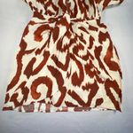 H&M - Orange Cream Geometric Abstract Patterned Mini Dress Size S Photo 3