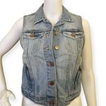 H&M Red Concept Denim Vest Photo 6