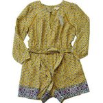 J.Crew NWT Point Sur Summer Paisley Romper in Sweet Violet Mustard Floral 6 Photo 0
