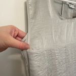 Helmut Lang NEW NWT Chroma Drape Top Silver Gray Satin Layered Cutout Back Tank Photo 6