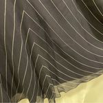 Ralph Lauren Y2K silk navy blue white stripe chevron flowy skirt wide band Photo 2