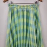 Proenza Schouler Pleated Georgette Midi Skirt Yellow Blue Size Small NWT Photo 4