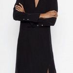 Equipment  Black Long Sleeve Dress Photo 0
