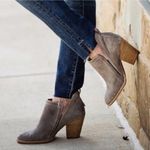 Jeffrey Campbell  - Rosalee Ankle Bootie, Taupe Suede, Sz 7.5 Photo 1