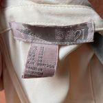 Love 21 Ivory, Cream Long Sleeved Semi-Sheer Blouse Photo 6