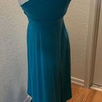 Anthropologie Maeve Azores Halter Dress in Teal/Turquoise EUC Sz XS Stretch Photo 3