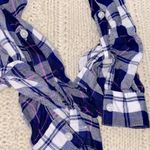 Harper  blue plaid shirt size small Photo 5