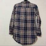 Garnet Hill  Blue Grey Plaid Long Sleeve Academia Button Down Shirt 00 Top Fall Photo 6