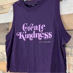Spiritual Gangster  Create Kindness Box Crop Tank NWT Size Large Purple Photo 1