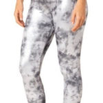 Beyond Yoga  High Waisted Midi Leggings Foil Tye Dye Silver NEW Womens Medium Photo 0
