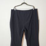 Terry Lewis Black Dress Pants with Metallic Blue Stripe Size 24 Photo 3