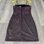Windsor  Navy Blue, Purple, Silver Glitter Spaghetti Strap Dress; Small Women’s Photo 9