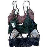 Aerie  lace bralette bundle purple green black size XS comfy Photo 1