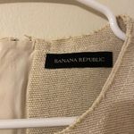 Banana Republic Linen Blend Canvas-Style Cream Knit Dress Photo 1