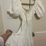 ASOS NWOT Miss Selfridge Petite Cut Out Cotton Flax Mini Dress in Ivory Photo 5