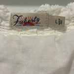 Faherty  Annabelle White Organic Cotton Flax Dress Peasant Cottagecore Costal Photo 4