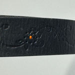 Xhilaration Vtg Black Leather Belt with Embroidered Floral Design Size M/L Photo 4