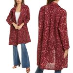 Johnny Was  Zaragoza Linen Lace Double Breasted Trench Coat Red Size S Photo 1