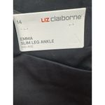 Liz Claiborne  Emma Slim Leg Ankle Length Dress Pants, Black, Size 14 New Photo 12