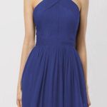 Vinibelle Mazarine Blue Pleated Chiffon Long Formal Dress Size 2 Photo 0