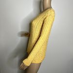 American Eagle  Yellow Knit Zipper Crewneck Sweater Photo 1